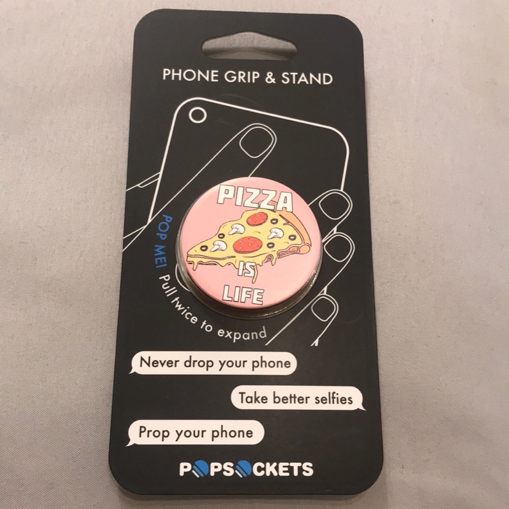 PopSockets Pizza is Life PopSocket Pink One Size
